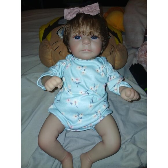 🆕17Inch Full Cloth Body With Vinyl Limbs Baby Doll Baby Girl Realistic Doll - Picture 1 of 7